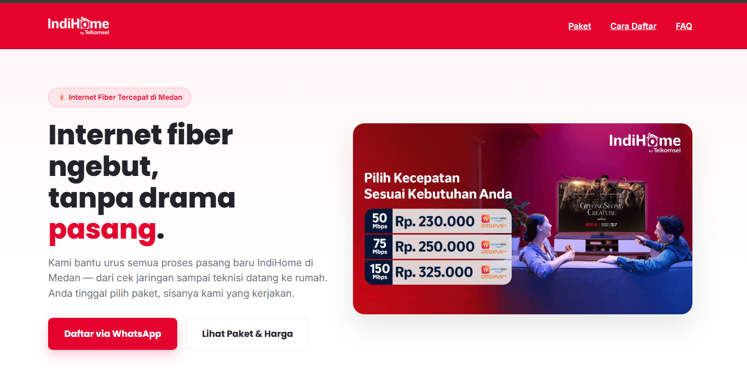 Landing Page Indihome