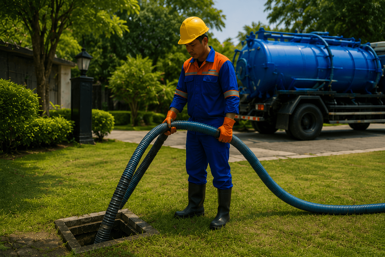 Dokumentasi pengerjaan sedot WC 4