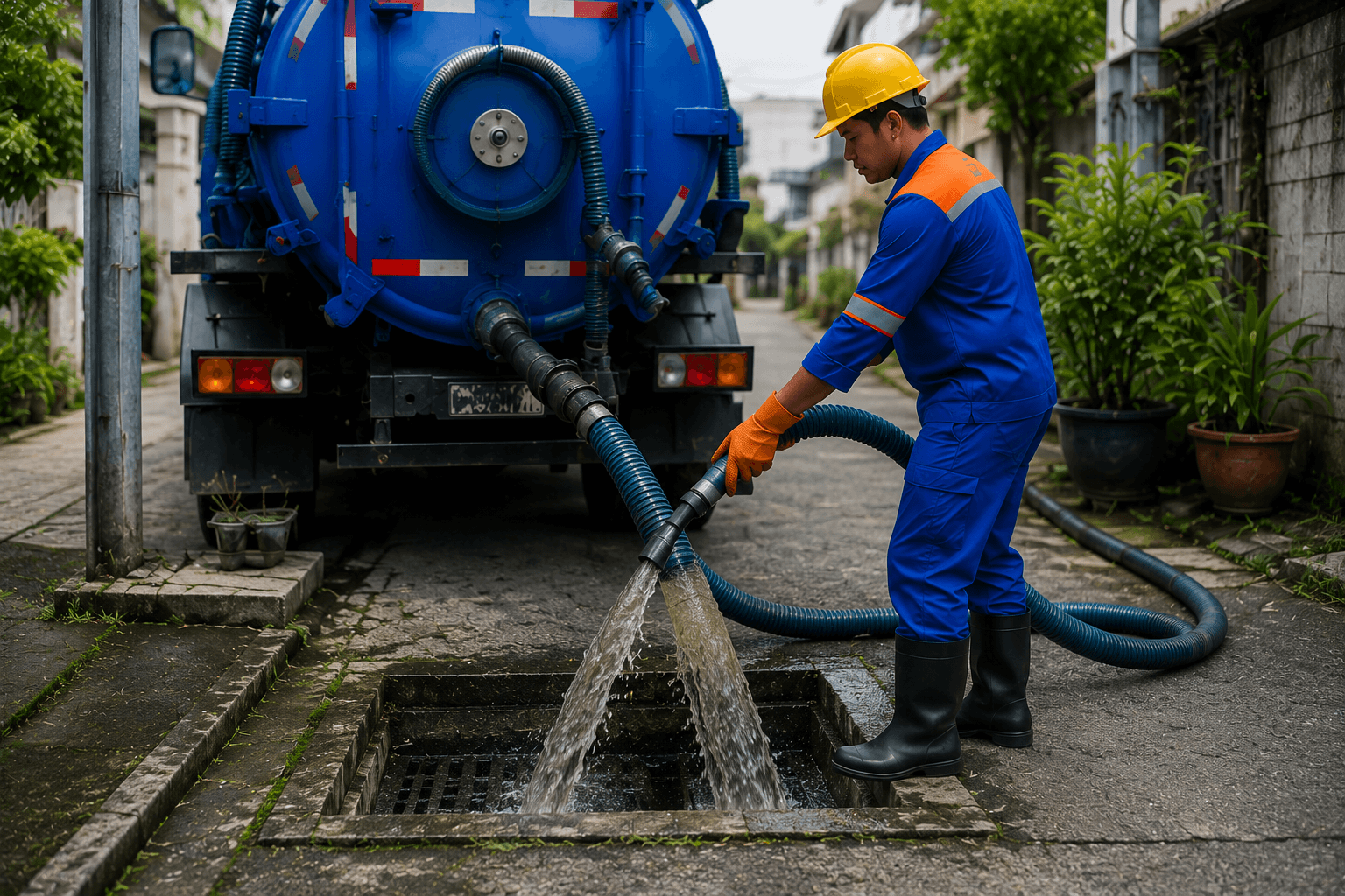 Dokumentasi pengerjaan sedot WC 5